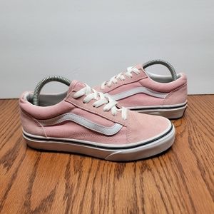 Vans Old Skool Kids Size 3.0 Pink/White 508731 Lace Up Low Top Athletic Shoes